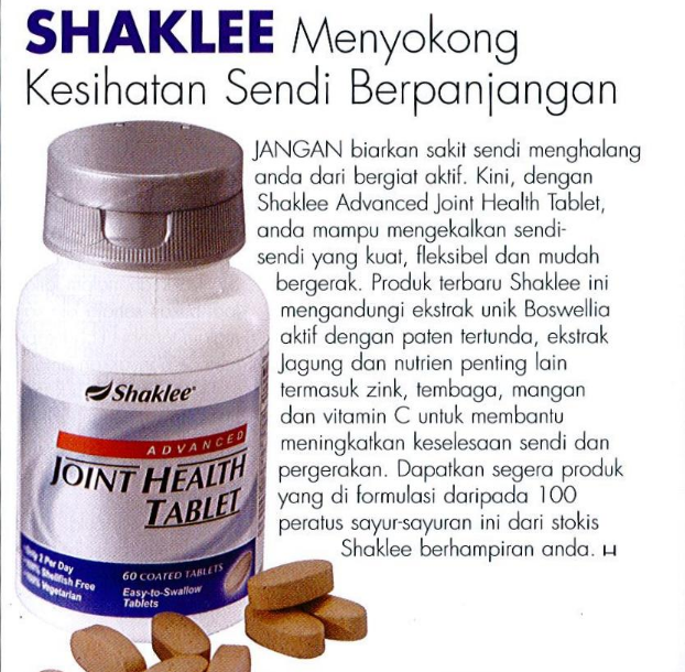 Advanced Joint Health Tablet  Vitamin Semulajadi